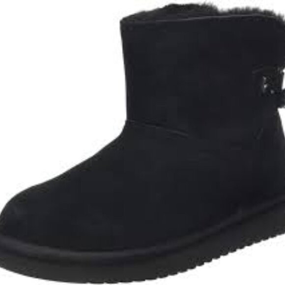 uGG Koolaburra Black Ankle Boots with Shearling Size 8 - Picture 9 of 9